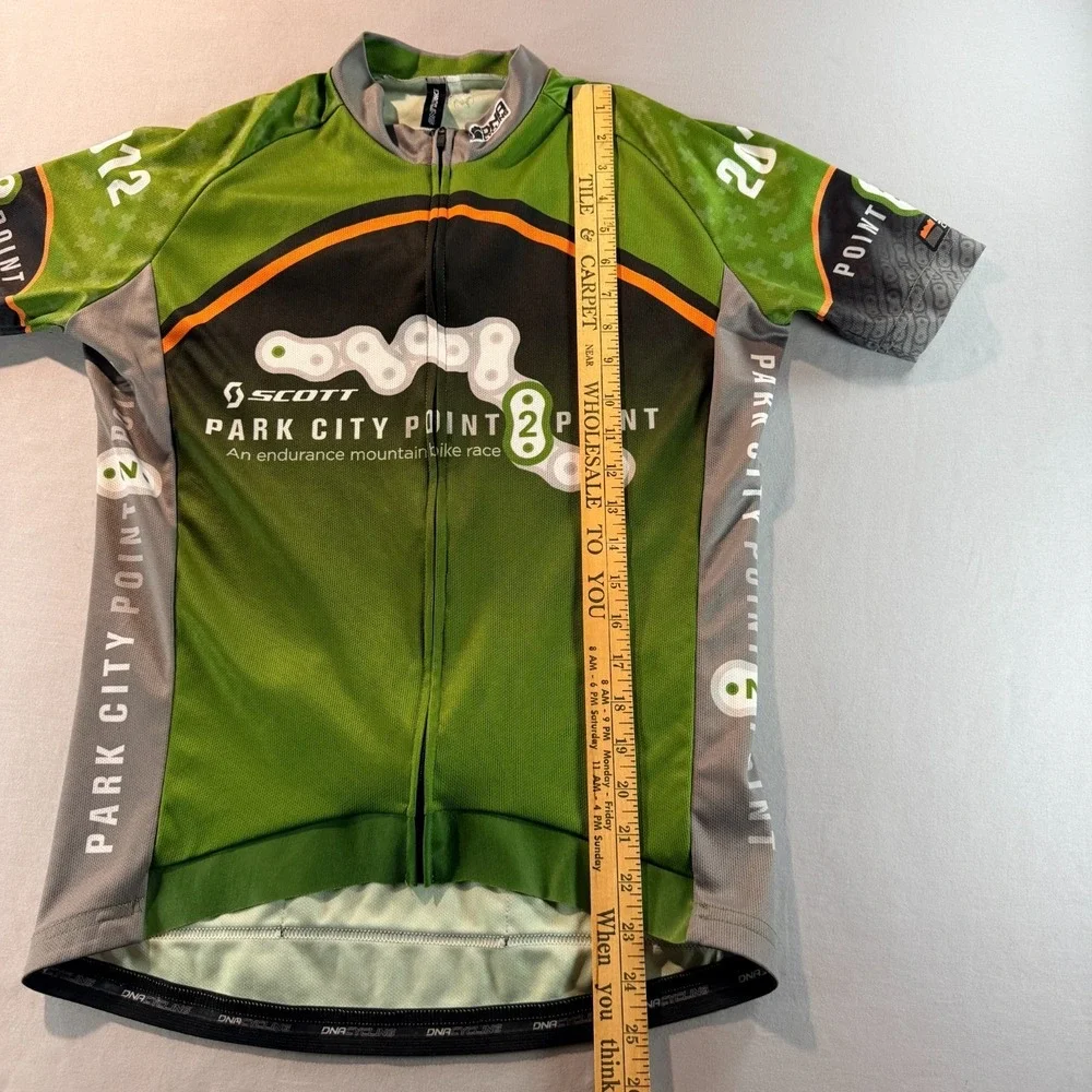 Scott‎ Park City Point 2 Point Cycling Jersey Full Zip DNA Cycling Green